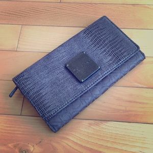 NWOT Calvin Klein Snakeskin & Signature CK Clutch